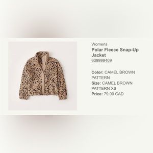 Abercrombie Polar Fleece Snap-Up Jacket